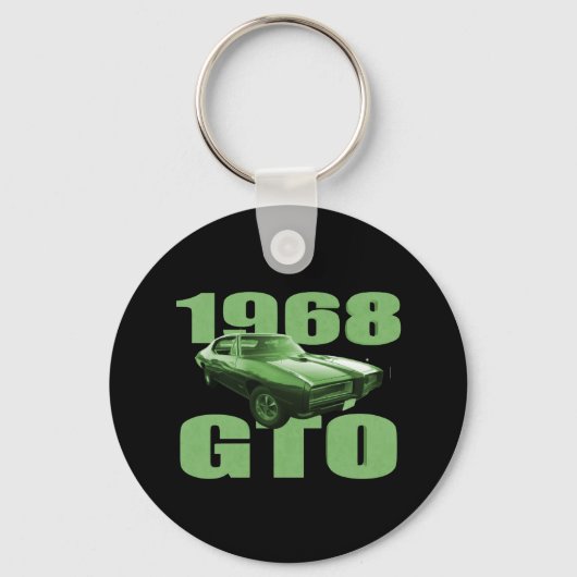 Porte-clés Voiture Pontiac GTO 1968 Vert (Recto)