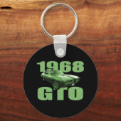 Porte-clés Voiture Pontiac GTO 1968 Vert (Recto)