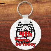 Porte-clés Voiture Racing 4e Anniversaire Tshirts et cadeaux (Recto)