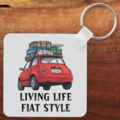 Porte-clés Voiture Red Fiat (Verso)