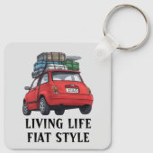 Porte-clés Voiture Red Fiat (Dos)