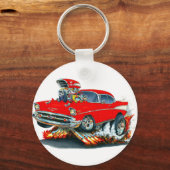 Porte-clés Voiture rouge Chevy Belair 1957 (Recto)