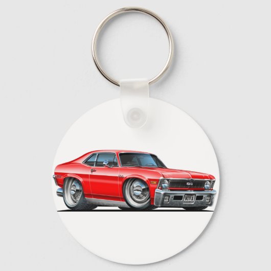 Porte-clés Voiture rouge Chevy Nova (Recto)