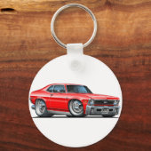 Porte-clés Voiture rouge Chevy Nova (Recto)