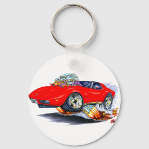 Porte-clés Voiture rouge Corvette 1973-76