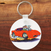 Porte-clés Voiture rouge Corvette 1977-79 (Recto)