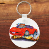 Porte-clés Voiture rouge Corvette 1980-82 (Recto)