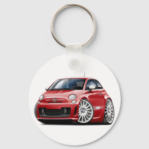 Porte-clés Voiture Rouge Fiat 500 Abarth