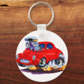 Porte-clés Voiture rouge Willys 1941 (Recto)