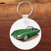 Porte-clés Voiture verte Jaguar XKE (Recto)