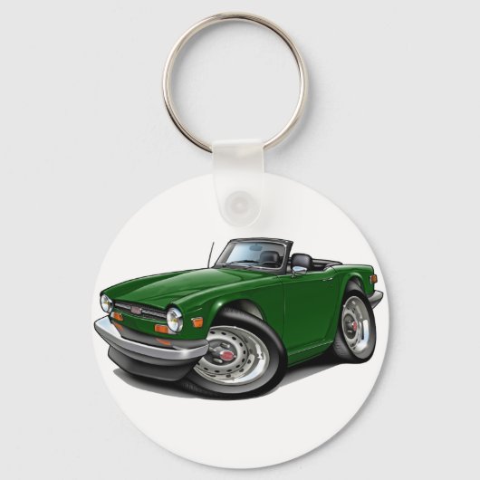 Porte-clés Voiture verte Triumph TR6 (Recto)