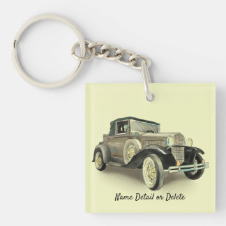 Porte-clés Voiture Vintage - Ajouter des détails de nom ou su
