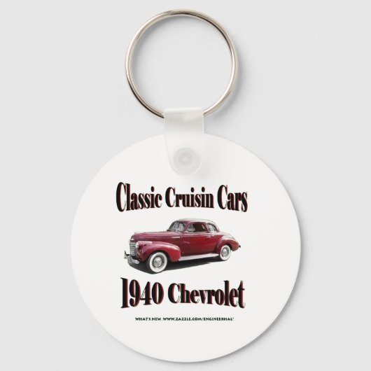 Porte-clés Voitures de croisière classiques 1940 Chevrolet (Recto)