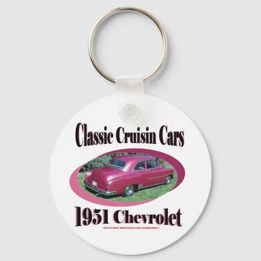 Porte-clés Voitures de croisière classiques 1951 Chevrolet (Recto)