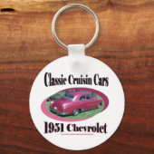 Porte-clés Voitures de croisière classiques 1951 Chevrolet (Recto)