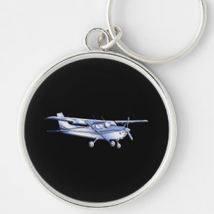 Porte-clés Vol classique de silhouette de Cessna d'avions sur
