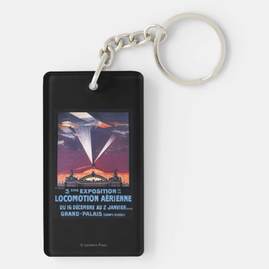 Porte-clés Vol plat au-dessus d'affiche de projecteur (Dos)
