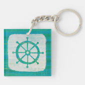 Porte-clés Volant côtier d'Aqua de l'art | (Dos)