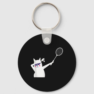 Porte-clés Volant de badminton Chat Pour Hommes Femmes Enfant