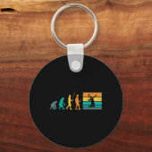 Porte-clés Volant de badminton rétro évolution badminton vint (Recto)