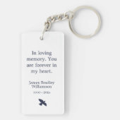 Porte-clés Voler à côté de nous Bird Memorial Funeral Keepsak (Dos)