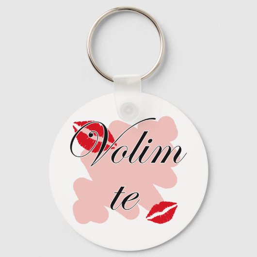Porte-clés Volim te - Serbe - Je t'aime (Recto)