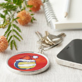 Porte-clés Volley-ball avec Casquette de Noël (Côté)