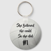 Porte-clés Volley-ball avec numéro Jersey (Recto)