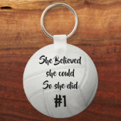 Porte-clés Volley-ball avec numéro Jersey (Recto)