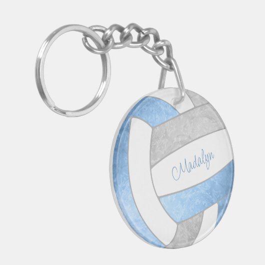 Porte-clés volley-ball bleu clair (Devant gauche)