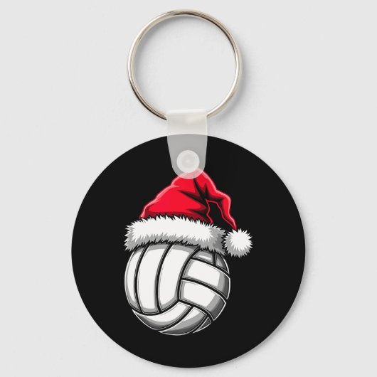 Porte-clés Volley-ball de Noël Santa Hat 2 (Recto)