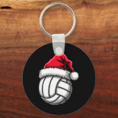 Porte-clés Volley-ball de Noël Santa Hat 2 (Recto)
