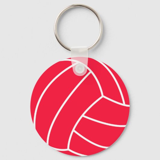 Porte-clés Volley-ball rouge écarlate (Recto)