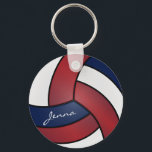 Porte-clés Volley-ball rouge foncé, bleu et blanc<br><div class="desc">Porte - clé de volley-ball rouge foncé, bleu et blanc prêt à vous personnaliser. Vous pouvez le personnaliser avec votre nom d'autographe. Beaucoup de couleurs sont disponibles... si vous ne trouvez pas votre couleur, contactez-moi pour obtenir de l'aide. Remarque : Toutes les zones de modèle n'ont pas besoin d'être modifiées....</div>