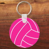Porte-clés Volley rose chaud (Recto)