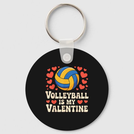 Porte-clés Volleyball Is My Valentine Romantic Valentines Day (Recto)