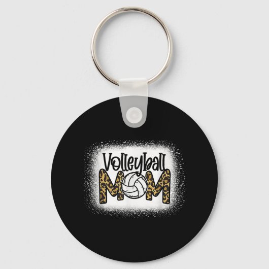 Porte-clés Volleyball Maman Femmes Leopard mignon Bleached Fu (Recto)