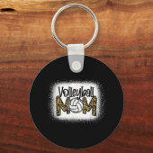 Porte-clés Volleyball Maman Femmes Leopard mignon Bleached Fu (Recto)