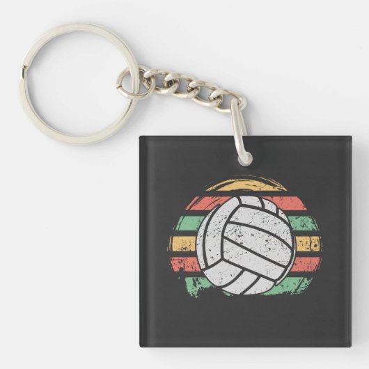 Porte-clés Volleyball Rétro Vintage (Devant)