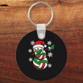 Porte-clés Volleyball Santa Hat Snowman Xmas Funny Volleyball (Recto)