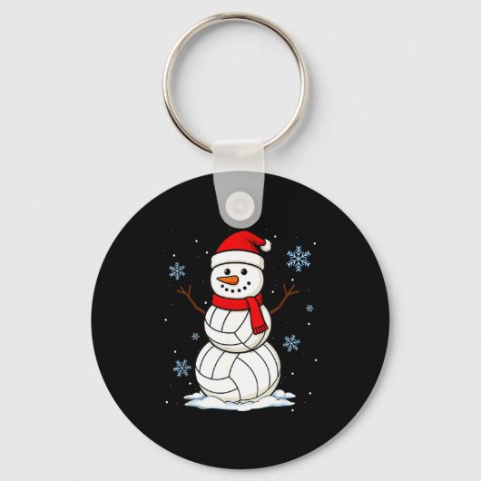 Porte-clés Volleyball Snowman Merry Christmas Funny Srts Xmas (Recto)