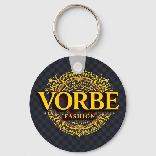 Porte-clés VORBE Mode Signature or Monogramme Porte - clé (Verso)