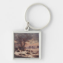 Vordingborg en hiver par J.C. Dahl Fine Art