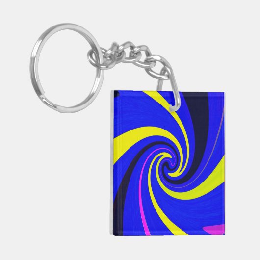 Porte-clés Vortex bleu (Devant gauche)