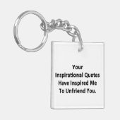 Porte-clés Vos citations inspirantes (Devant gauche)