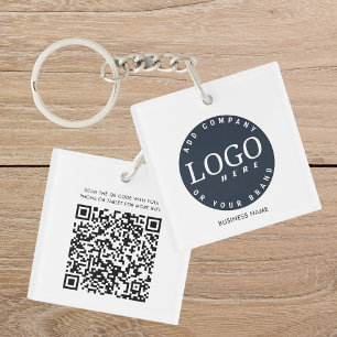 Porte-clés Vos employés du logo et du code QR personnalisés