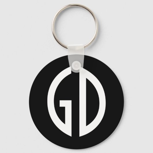 Porte-clés Vos idées de monogramme simplement 1 (Recto)