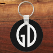 Porte-clés Vos idées de monogramme simplement 1 (Recto)