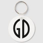 Porte-clés Vos idées de monogramme simplement 1 (Verso)