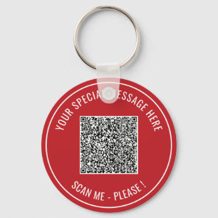 Porte-clés Vos informations de code QR Couleurs Cadeau Porte 